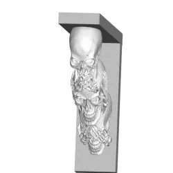 3 Wise Skulls Shelf Brackets (Nuclear Tape Mount)