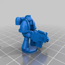 Battle Brother with Heavy Machine Gun (15mm)