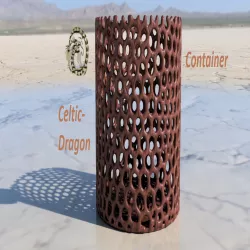 Celtic dragon container