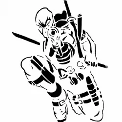 Deadpool stencil 9