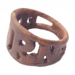 EDURNE ring with letters on two rings and customized