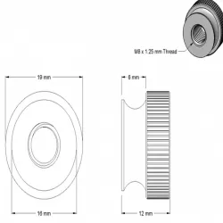 Flanged Knurled Thumb Nut