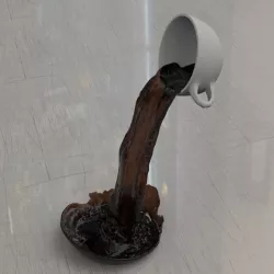 Floating Cup (Liquid Pouring out of Cup)