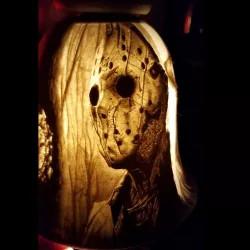 Freddy Jason Chainsaw Lithophane Lampshade