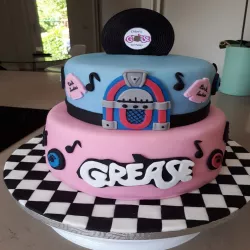 Grease Record Cake Topper