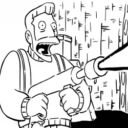 Hank Scorpio stencil