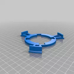 Lamp support with 3 arms