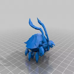 League of Legends Scuttle Crab (Optimized Mesh) with Stand