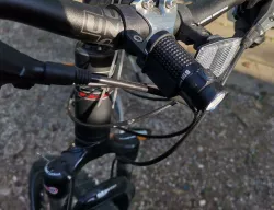 Multifunctional flashlight / torch holder for bicycle esp. Olight S1R Baton II; S1 Baton mini; Thrunite Ti3