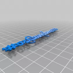 My Customized Double sided key chain for multi material printing with your name