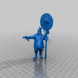 ogre bully with maw banner - steampunk army