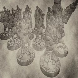 Personalised 32mm bases for Orc / Ork Units for Dungeons & Dragons, Warhammer, 40k or other Tabletop Games