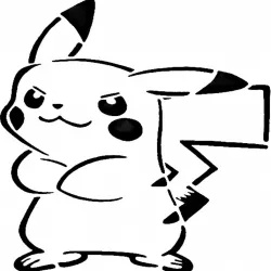Pikachu stencil 3