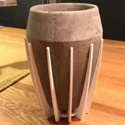 Printable mold for concrete flower pot