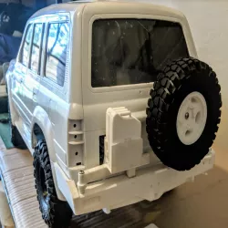Scale Kaymar Rear Bumper and body bracket for 1:10 Axial SCX10 Land Cruiser FJ80 Hardbody