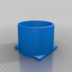Square to round adapter ver 2.stl