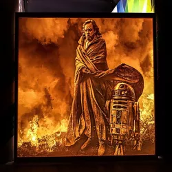 Star Wars - Old Luke and R2D2 lithophane