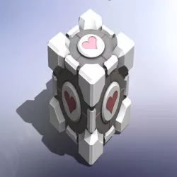 (storage box V2) Aperture Science Weighted Companion Cube 