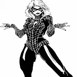 Venom Black Cat stencil