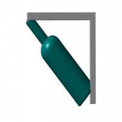 Wine Bottle Shelf Bracket (Nuclear Tape Mount)