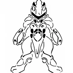 Armored Mewtwo stencil