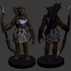 Bugbear Ranger and Fighter Miniatures