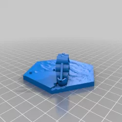 Catan - Harbor base merged with ocean tile