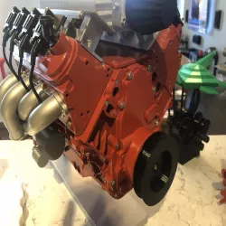 Chevy Camaro LS3 V8 Removable Crankshaft Pully - 1/3 scale