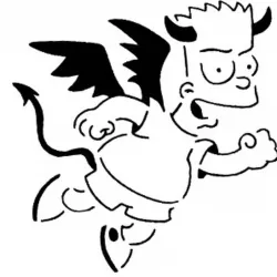 Devil Bart stencil
