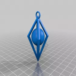 Diamond Pendant (with ball inside)