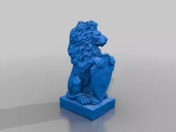 escudo del leon/ sculpture shield leon