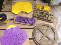 Extinction Rebellion Print Blocks