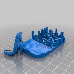 Godzilla Playset (for Altoid Tin)