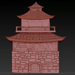 Japanese tower samurai castle