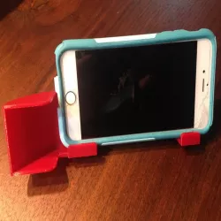 Landscape Cell Phone stand with Sound Deflector