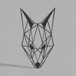 Low poly Fox decoration
