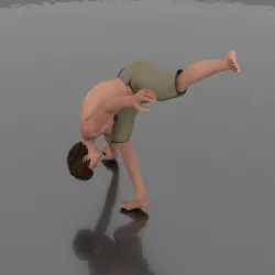 Man Kicking