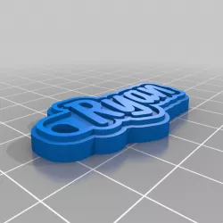 My Customized Multiline Tag or Keychain Green Gray