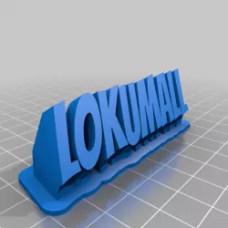 My Customized Sweeping 2-line name plate (text)