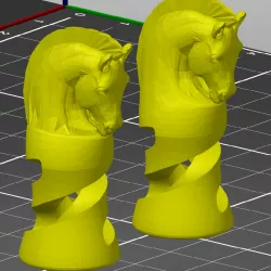 Organic chess set - Smooth Knight remix
