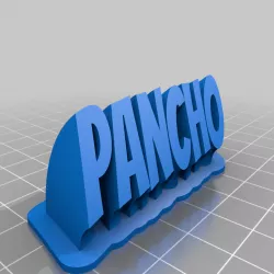 pancho name plate (text)