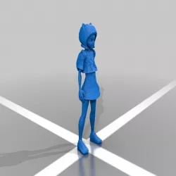 Retromatti.com Low Poly Finn from Adventure time - in skirt!