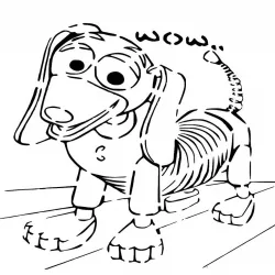 Slinky Dog stencil