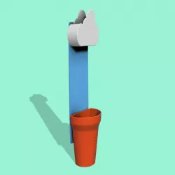Vaso con nuvola rivisitato (Wall mount Cloud Pot remixed)