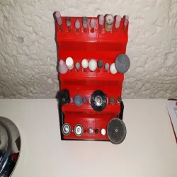 vertical (wall mounted) dremel bit storage