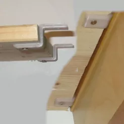 Z-shaped mounting brackets for a board