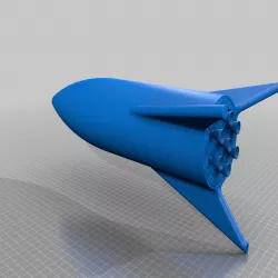 3D Mars Shuttle Rocket - Musk starship