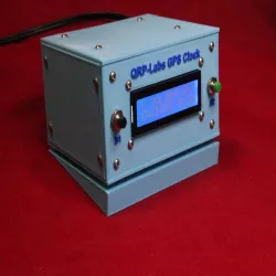Angled stand for the QRP-Labs GPS Clock with the smaller display LCD