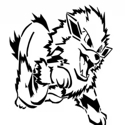 Arcanine stencil