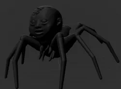 Baby with the body of a spider